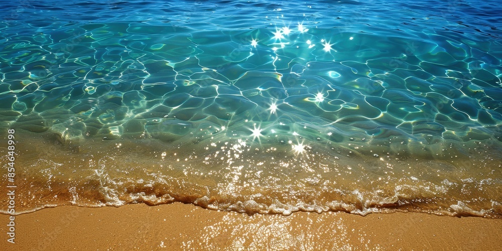 Crystal Clear Water Meeting Sandy Shore Crystal Clear Water Meeting Sandy Shore