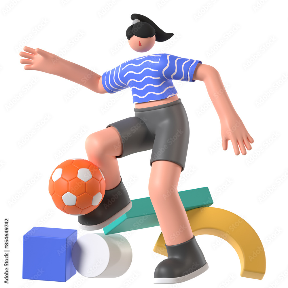 Fototapeta premium Football Sport Game Competition 3D