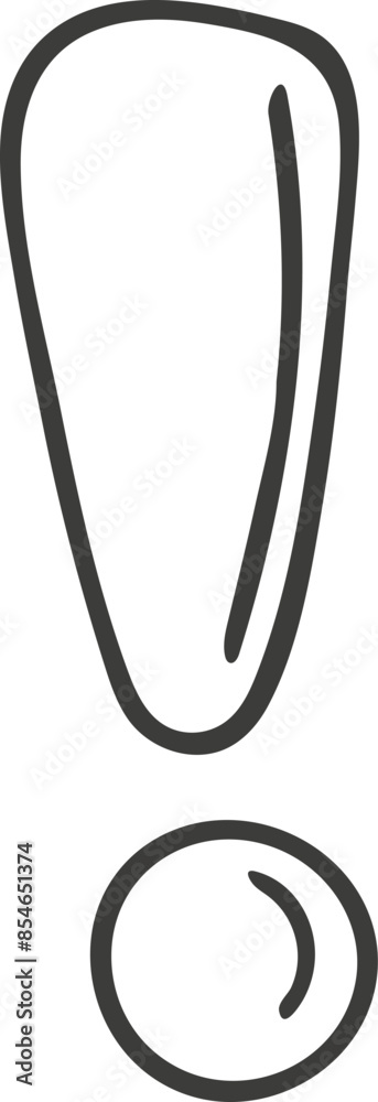 Hand drawn exclamation mark icon. Vector illustration, doodle style.
Hand drawn exclamation mark icon. Vector illustration, doodle style.