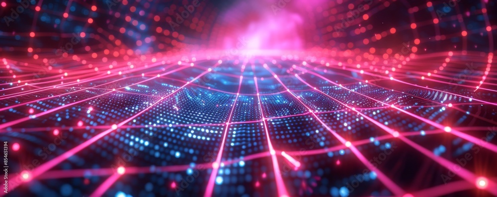 Obraz premium 未来的な光の幾何学模様背景