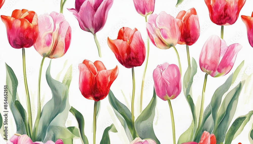watercolour tulip wallpaper