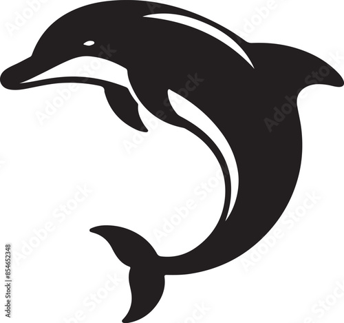 A Dolphin silhouette vector 