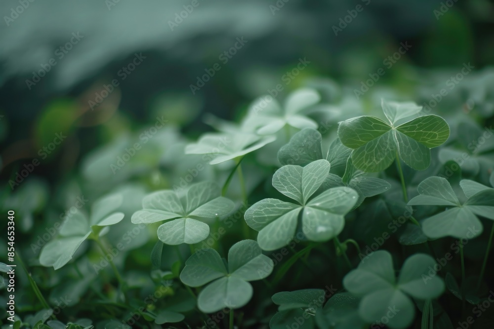 A detailed view of a cluster of green leaves