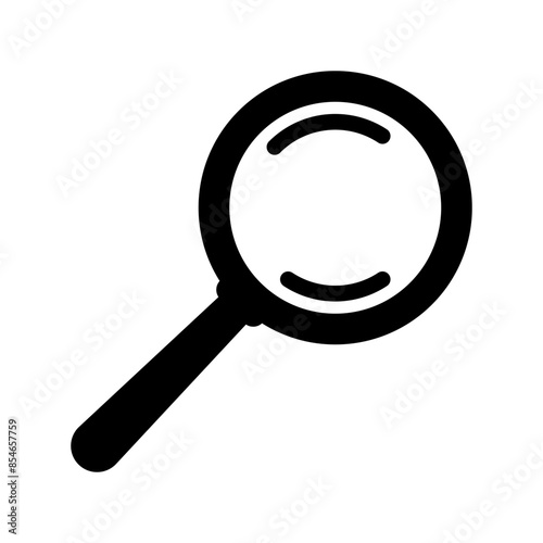 Magnifying glass icon, magnifier or loupe sign. Search icon.