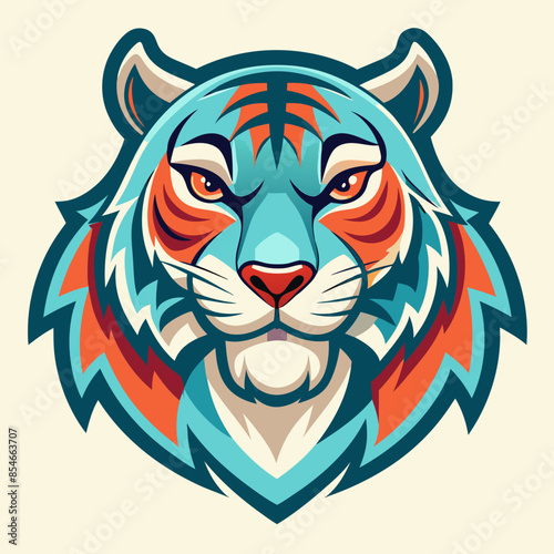 Wallpaper Mural tiger head vector Torontodigital.ca