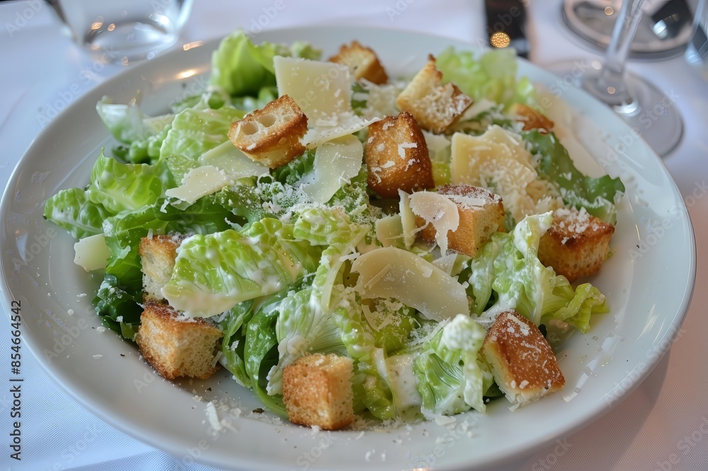 A classic Caesar salad with crisp lettuce croutons 32 2 A classic Caesar salad with crisp lettuce croutons 32 2
