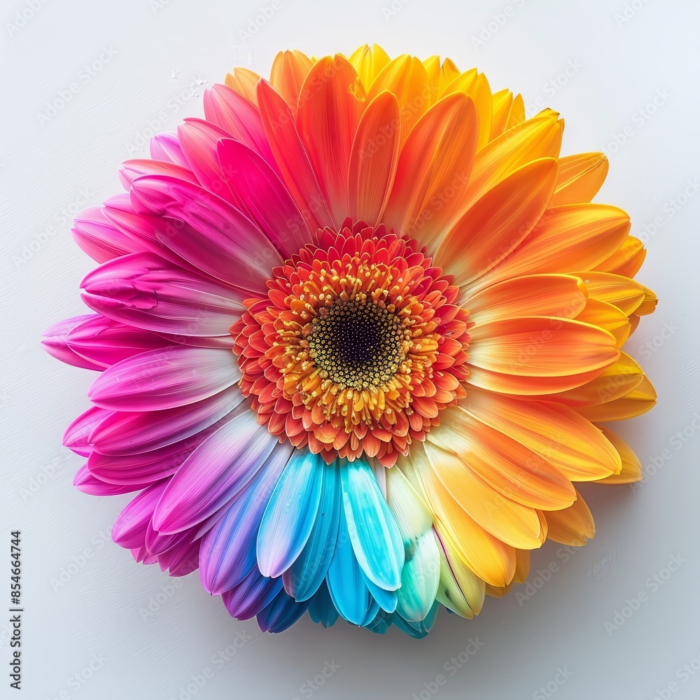 A closeup of a vibrant gerbera daisy with bold col 4