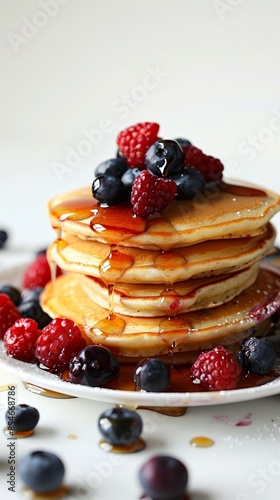 Wallpaper Mural A stack of fluffy blueberry pancakes with fresh be 217 Torontodigital.ca