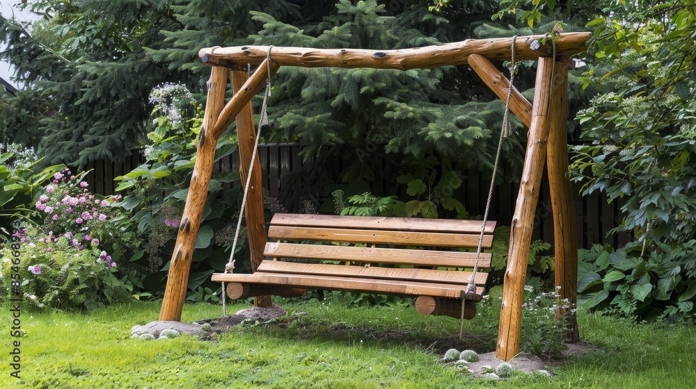 Create a beautiful wooden swing for your garden. With a few simple steps, you can enjoy relaxing in your own backyard Create a beautiful wooden swing for your garden. With a few simple steps, you can enjoy relaxing in your own backyard
