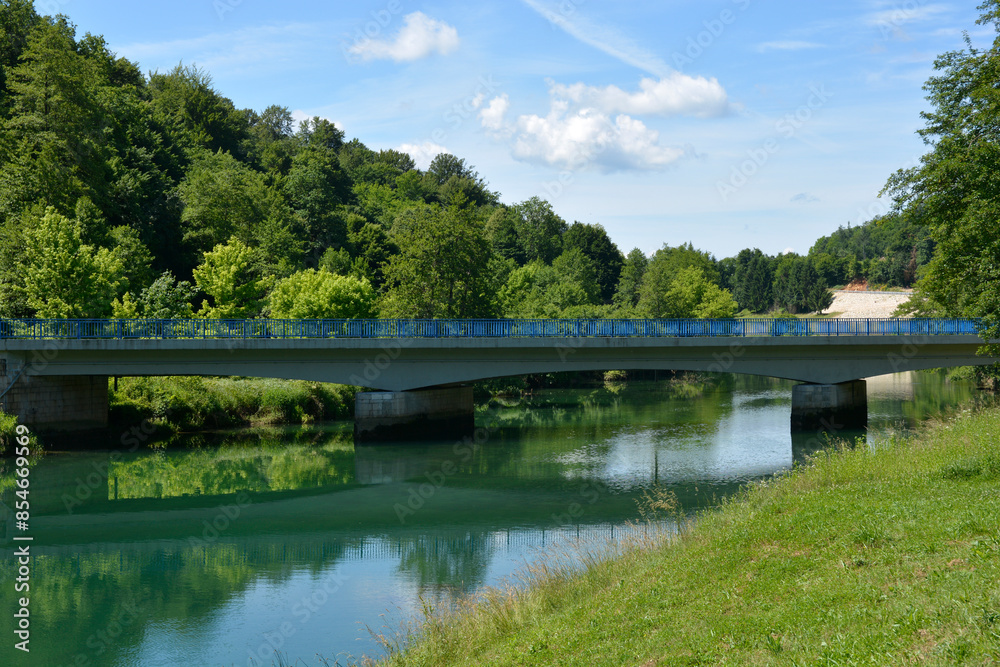 Bridge over the Dobra River at Jarce Polje in Croatia Bridge over the Dobra River at Jarce Polje in Croatia
