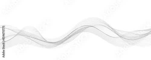 Vector abstract background with dynamic waves, lines and particles. 