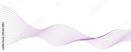 Vector abstract background with dynamic waves, lines and particles.	
