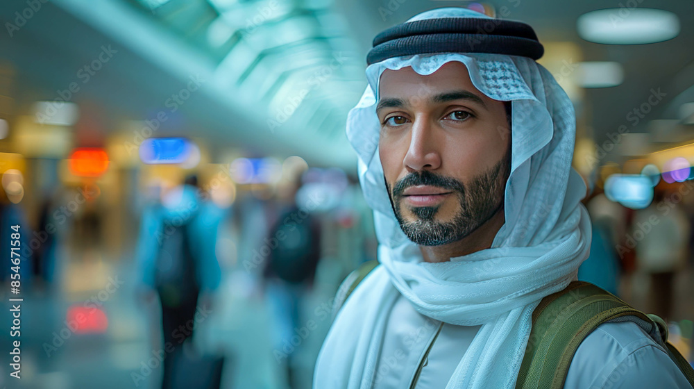 Portrait of a young arabian man in the city at night Portrait of a young arabian man in the city at night