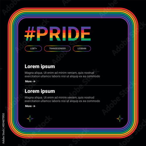 Social Media post template world pride