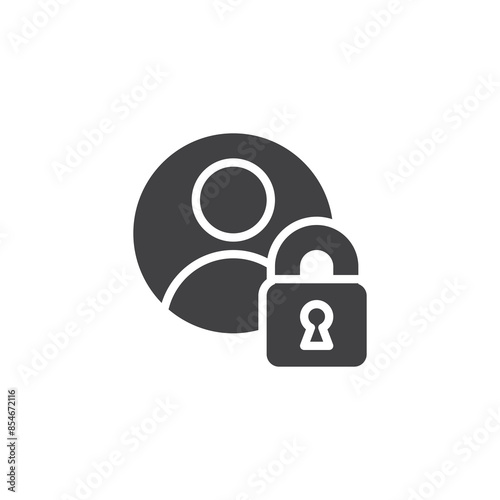 User with a lock vector icon