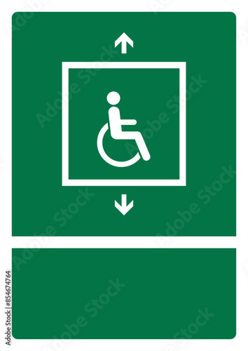 iso emergency and first aid safety signs for people unable to use stairs your custom message here portrait size a4/a3/a2/a1