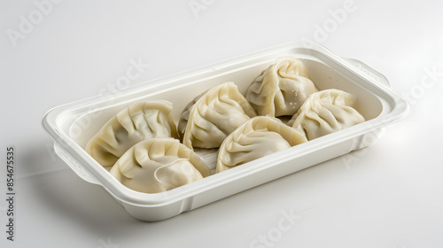 dumplings on white background.  photo