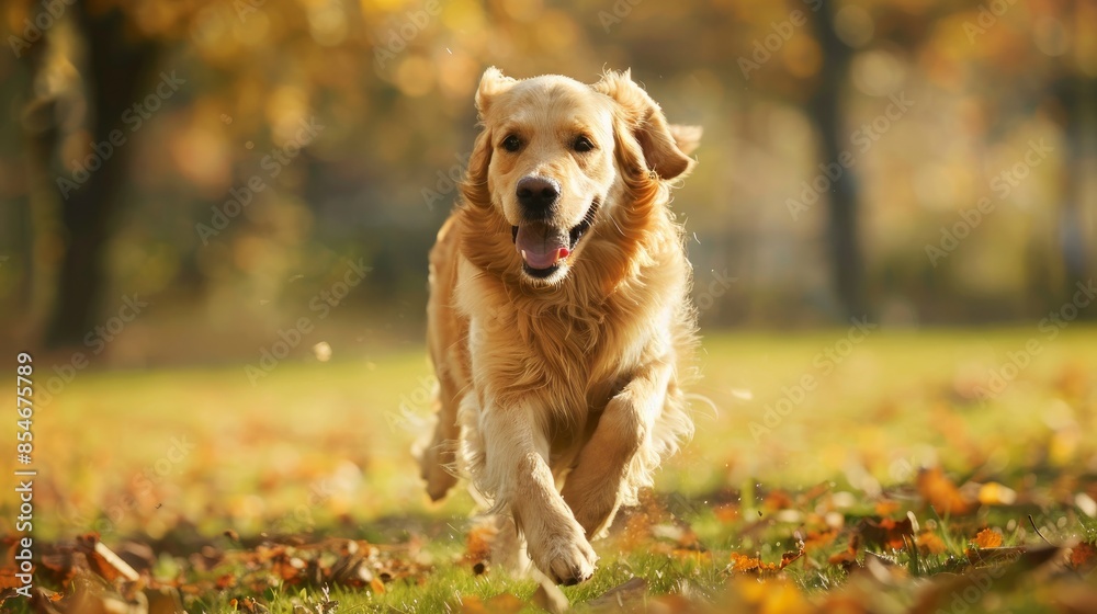 golden retriever playing and running in park golden retriever playing and running in park