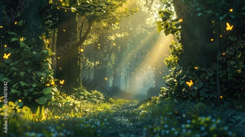 Soft illumination in the woods
