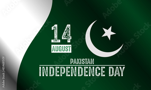 Happy independence day Pakistan.   Vector illustration. Banner poster, flyer and background design. photo