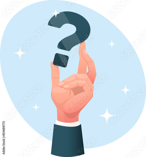 question mark hand