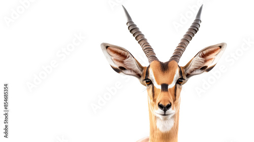Antelope head isolated on white background © Num