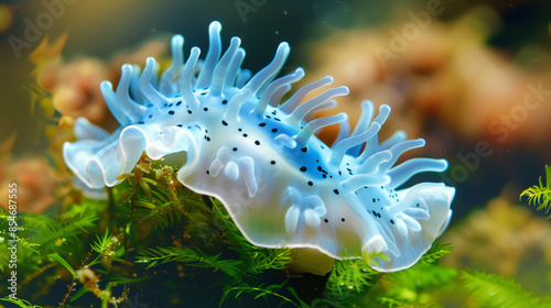 nudibranch underwater, macro