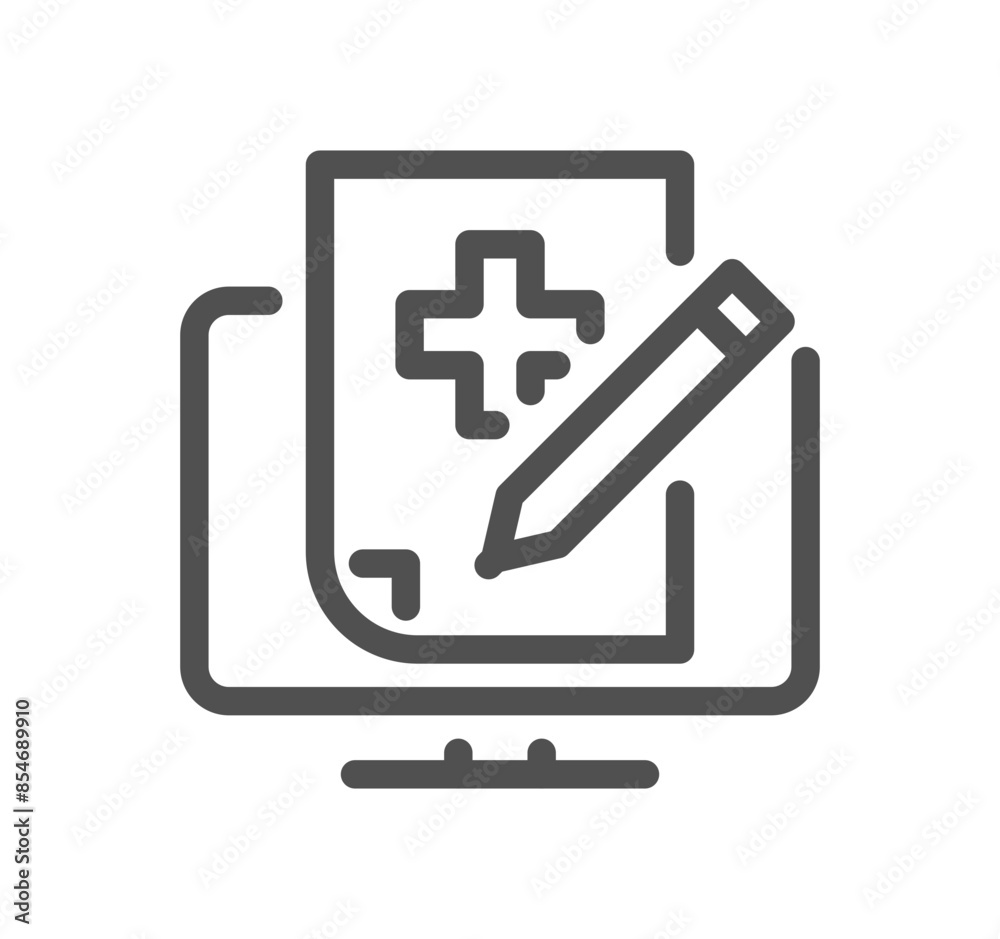 Healthcare and medicine related icon outline and linear vector.
Healthcare and medicine related icon outline and linear vector.