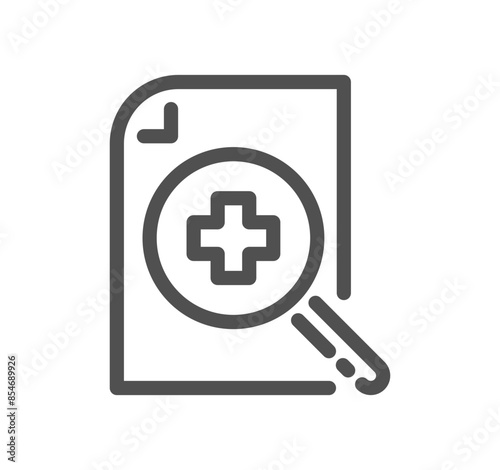 Healthcare and medicine related icon outline and linear vector. 