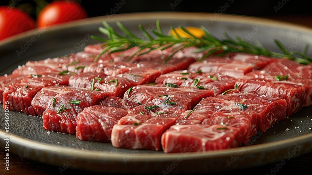 Fresh Raw Beef Cubes Ready to Cook