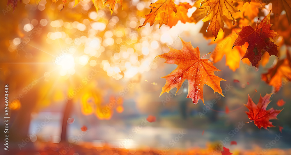 Autumn Leafs Vibrant fall foliage on tree with soft focus background. Autumn Leafs Vibrant fall foliage on tree with soft focus background.