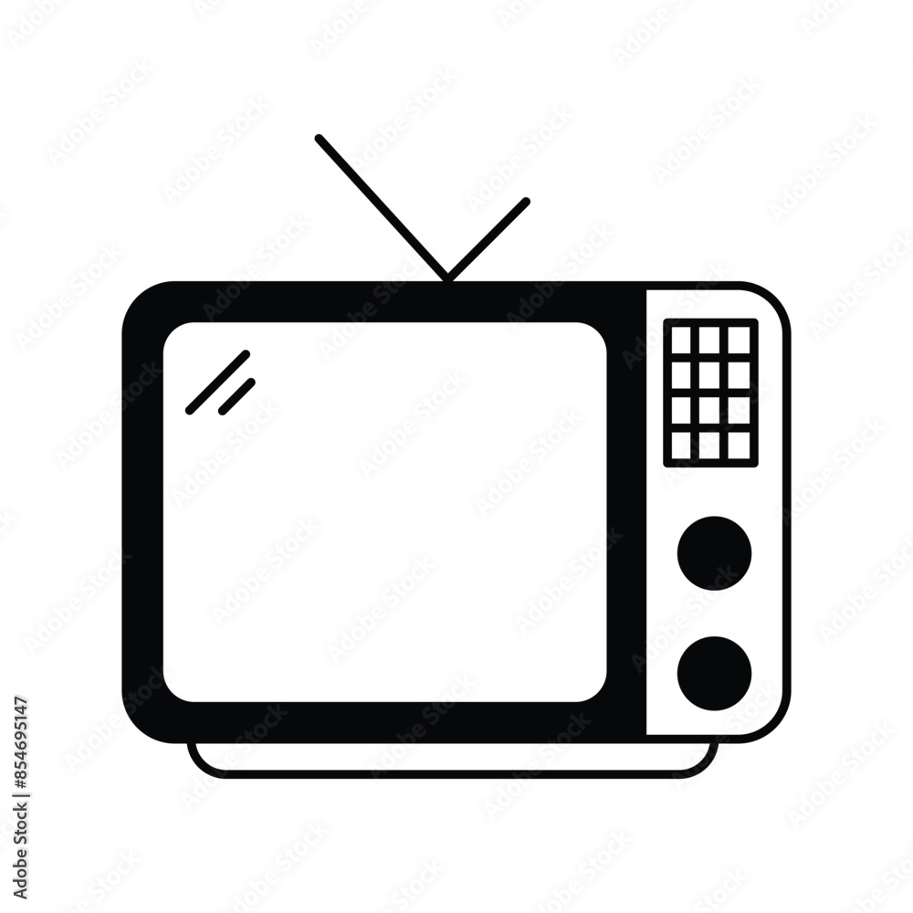 tv screen icon with white background vector stock illustration tv screen icon with white background vector stock illustration