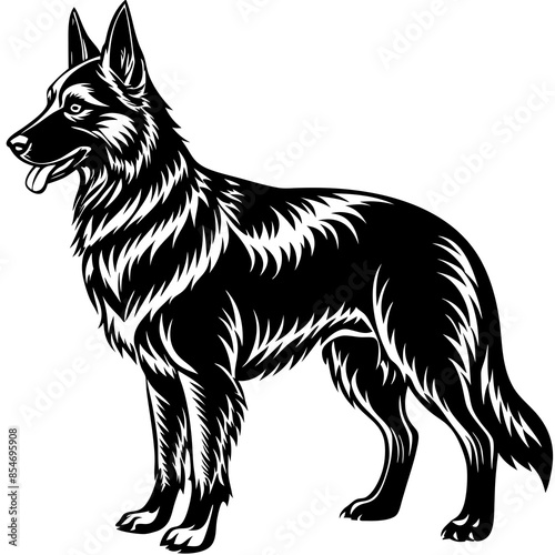 Vector illustration of a dog