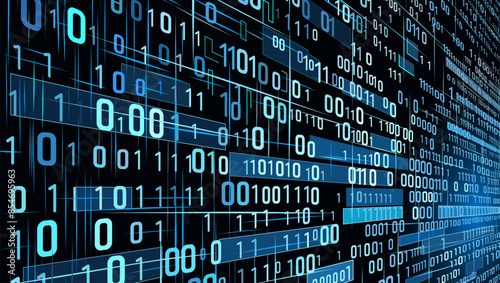 binary numbers or code digital background. binary matrix background. for cyber security, protection,=, hacking, password, programming, database, big data, virus or networking concept. 