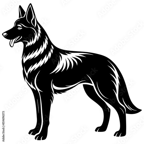 Vector illustration of a dog