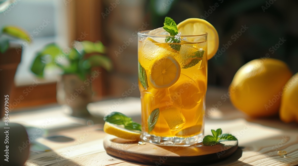 Fototapeta premium Lemon ice tea