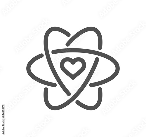 Friendship and charity related icon outline and linear vector. 