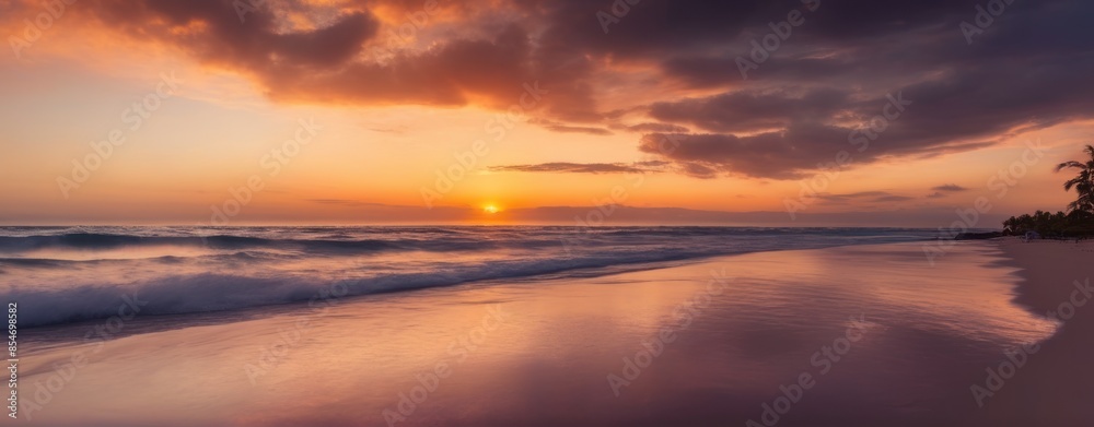 A Stunning Tropical Sunset Over the Ocean A Stunning Tropical Sunset Over the Ocean