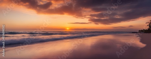 A Stunning Tropical Sunset Over the Ocean