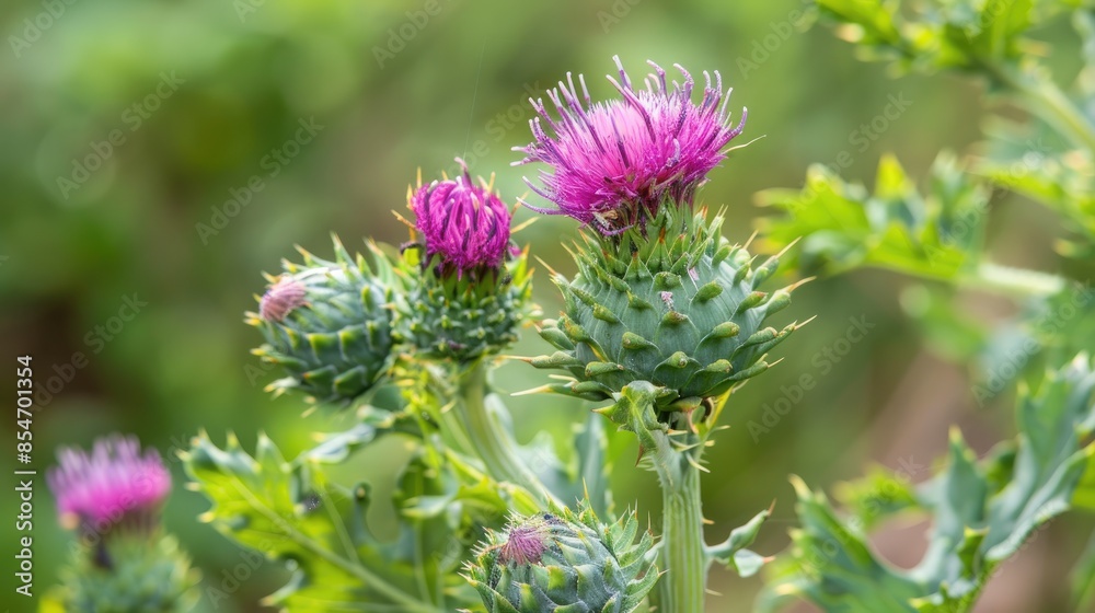 Seeds and foliage of milk thistle