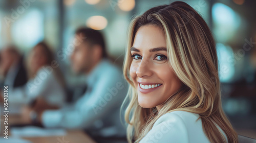 Wallpaper Mural Successful Woman at Office, Stylish, Beautiful, Expert Professional. Equality, Diversity, Empowerment. International Company, Modern Society, Globalisation. Business, Work, Career, Education Torontodigital.ca