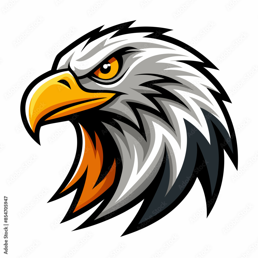 Fototapeta premium eagle logo design | eagle mascot logo design vector illustration| eagle esport logo