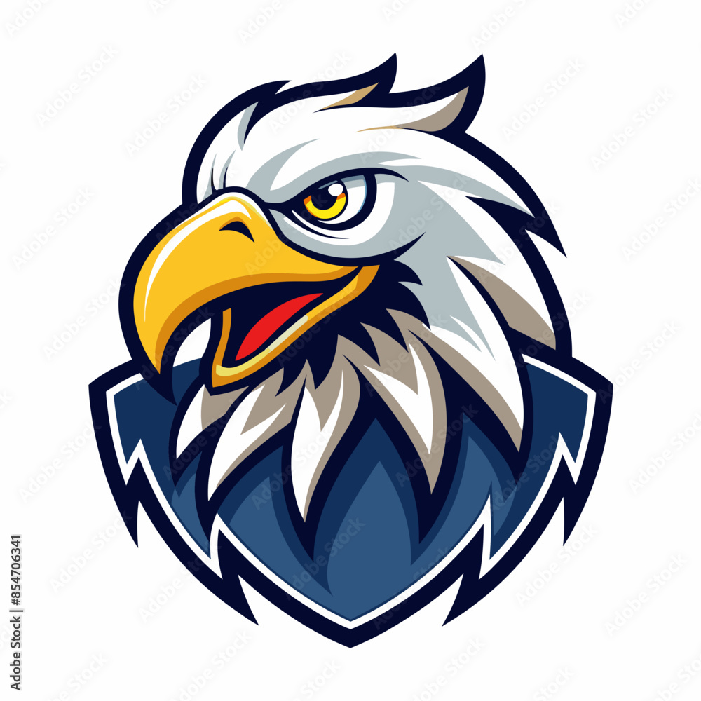 Fototapeta premium eagle logo design | eagle mascot logo design vector illustration| eagle esport logo