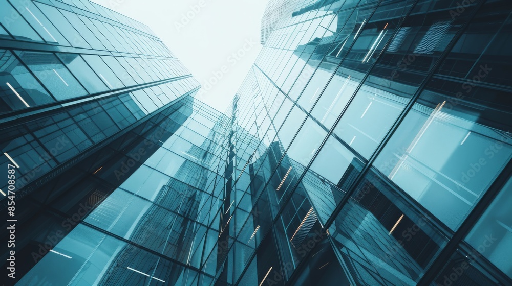 Modern Skyscrapers with Glass Facades Modern Skyscrapers with Glass Facades
