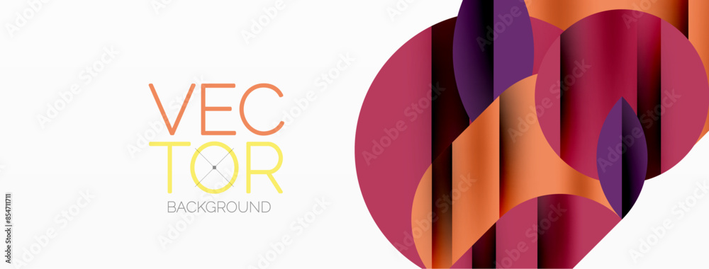 Circle and line geometric background. Round shapes with diagonal lines composition for wallpaper, banner, background or landing Circle and line geometric background. Round shapes with diagonal lines composition for wallpaper, banner, background or landing