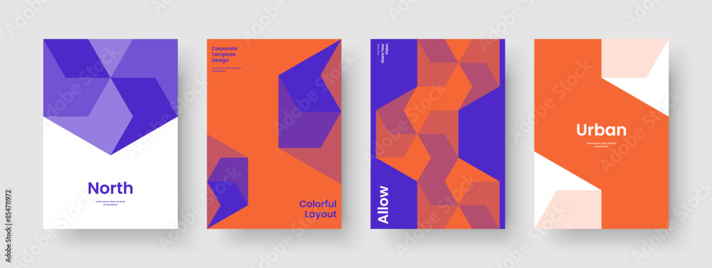Fototapeta premium Creative Business Presentation Design. Modern Brochure Layout. Geometric Report Template. Book Cover. Poster. Flyer. Banner. Background. Advertising. Catalog. Pamphlet. Handbill. Notebook