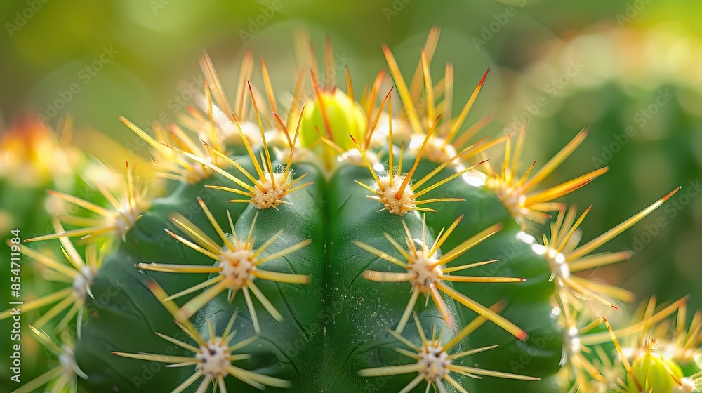 Close-Up of Cactus Spines in Bright Sunlight Close-Up of Cactus Spines in Bright Sunlight