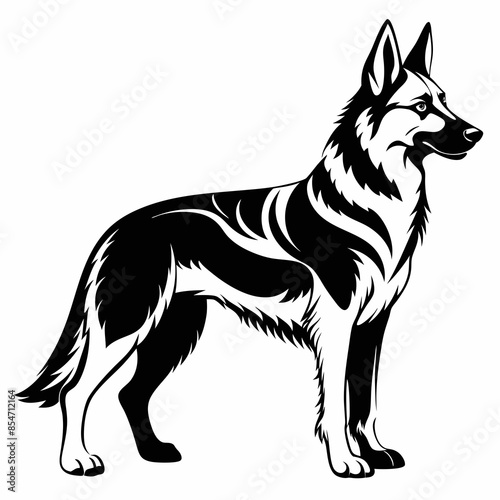 Vector illustration of a dog