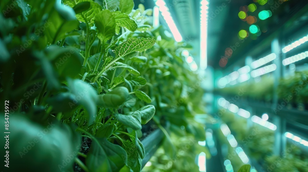 Indoor vertical farming using hydroponics and AI-controlled LED lights Indoor vertical farming using hydroponics and AI-controlled LED lights