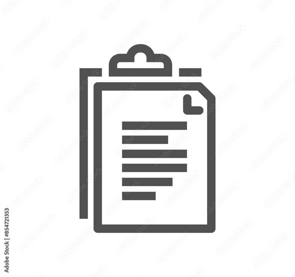 Clipboard related icon outline and linear vector.
Clipboard related icon outline and linear vector.